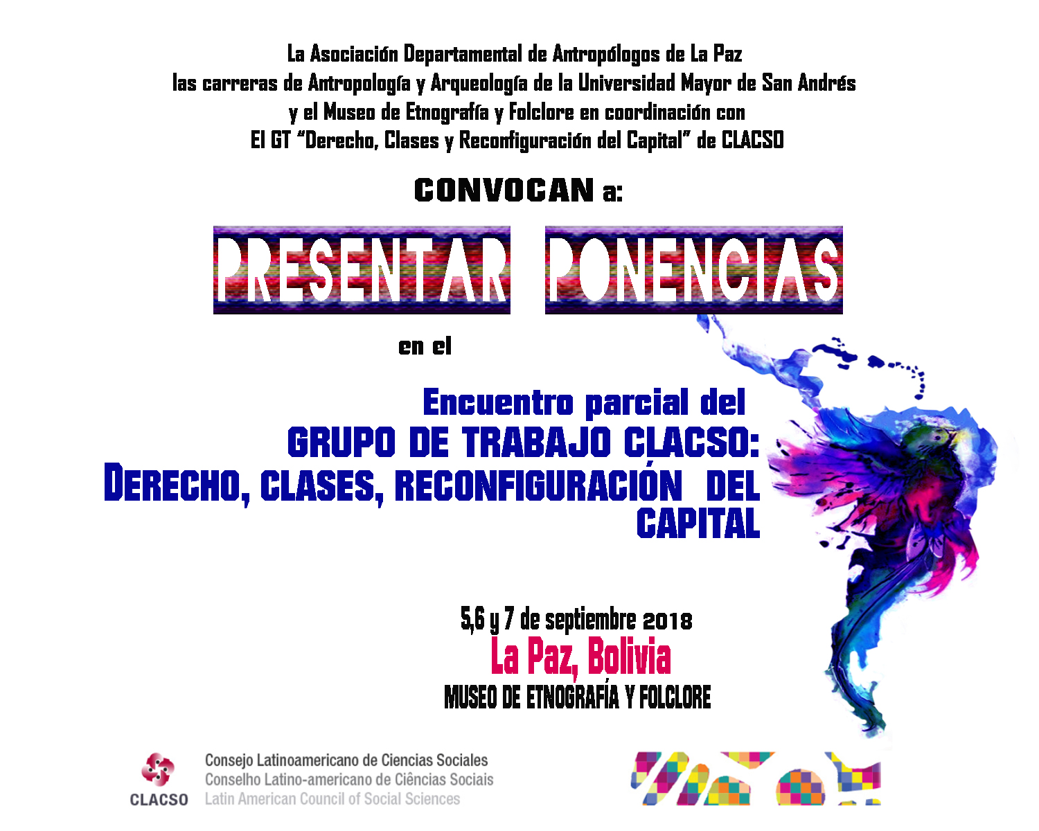 Mesas. bolivia. GT CLACSO. derecho, clases, reconfiguración del capital. 2018
